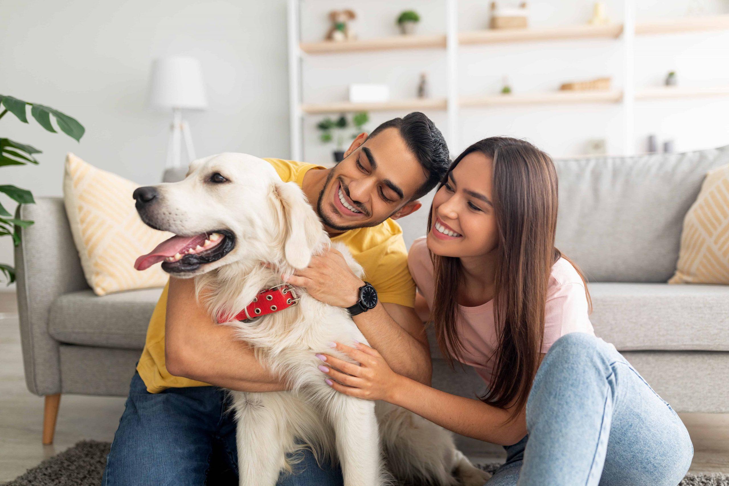 Labrador diseases and symptoms - dog with a girl and boy