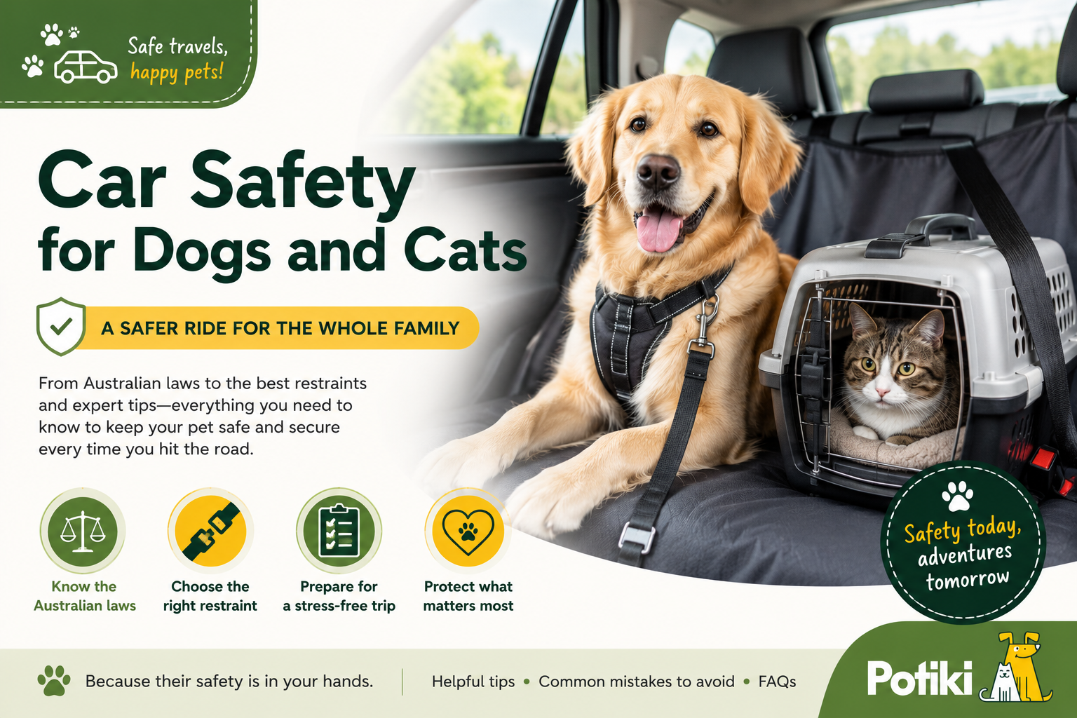 Car Safety for Dogs and Cats
